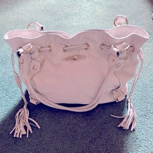 Elliot Lucca Clean cream colored leather purse